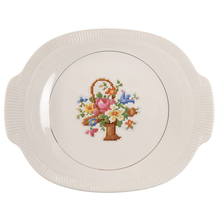 Basket Pp (Gold Inner Ring) 13" Oval Serving Platter