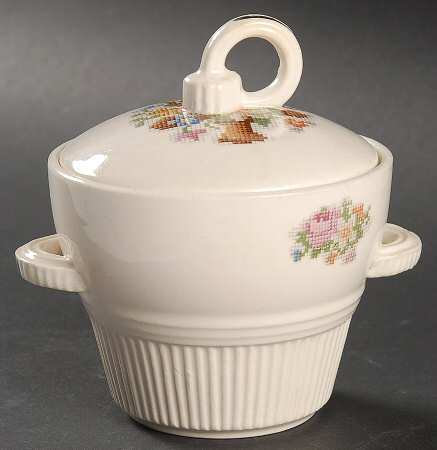 Basket Pp (No Gold) Sugar Bowl & Lid
