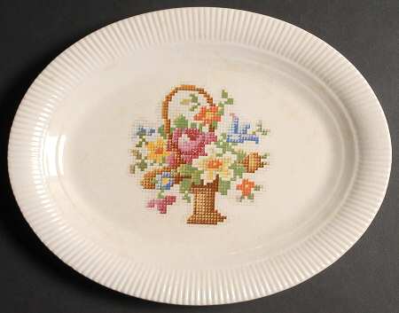Basket Pp (No Gold) 11" Oval Serving Platter