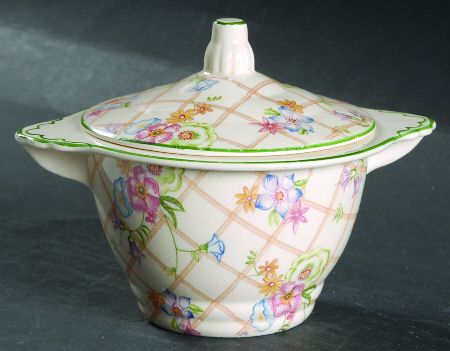 The Bonjour Chintz Sugar Bowl & Lid