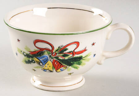 Christmas Eve (Earthenware, Green, Gold) Snack Cup