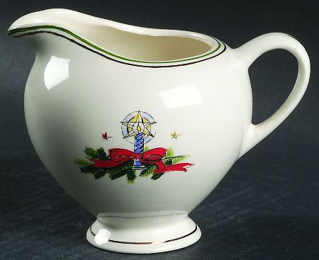 Christmas Eve (Earthenware, Green, Gold) Creamer