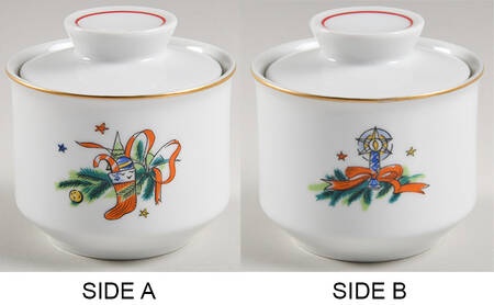 Christmas Eve (Porcelain) Sugar Bowl & Lid