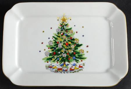 Christmas Eve (Porcelain) 8" Rectangular Tray