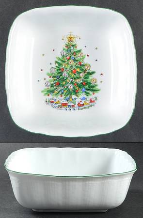 Christmas Eve (Porcelain) 7" Square Vegetable Bowl