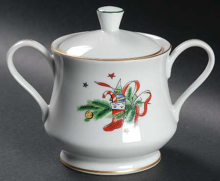 Christmas Eve (Porcelain) Sugar Bowl & Lid