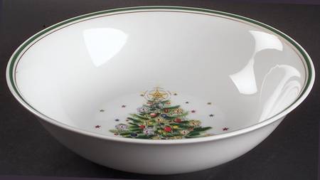 Christmas Eve (Porcelain) 9" Round Vegetable Bowl