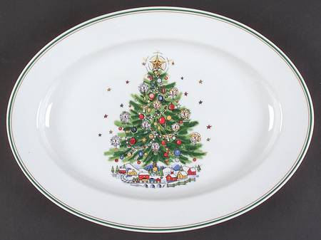 Christmas Eve (Porcelain) 14" Oval Serving Platter