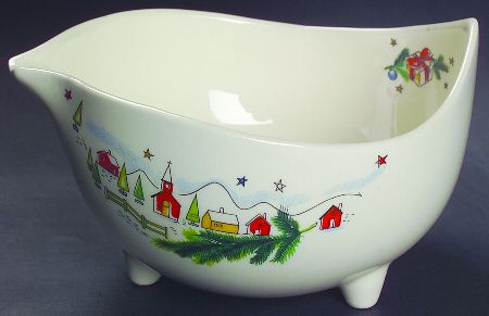 Christmas Eve (Earthware, Lattice) Gravy Boat