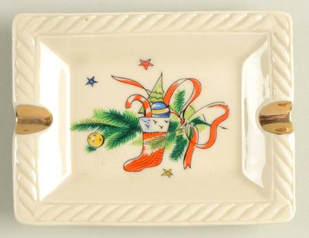 Christmas Eve (Earthware, Lattice) Small Ashtray