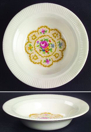 Doily Petit Point (No Verge) Rim Fruit/Dessert (Sauce) Bowl