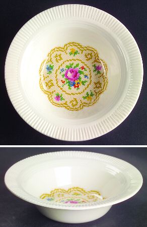 Doily Petit Point (No Verge) Rim Cereal Bowl