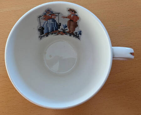 Dutch Petit Point Footed Cup