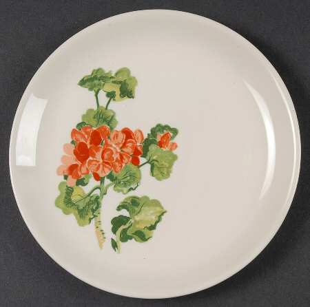 Geranium Bread & Butter Plate