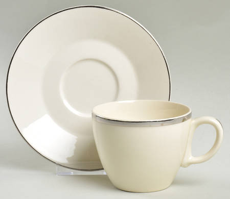 Heirloom Platinum Flat Cup & Saucer Set
