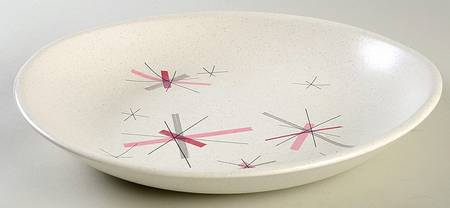 Hop Scotch Pink 9" Round Vegetable Bowl