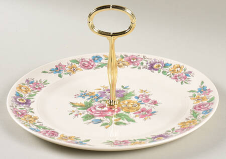 Lansdowne Round Serving Plate with Center Handle (Dp) Hc