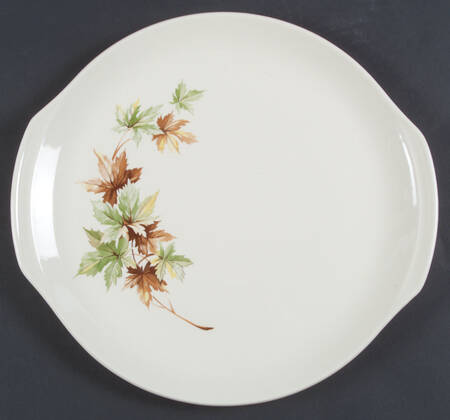 Maple Leaf Handled Cake Plate