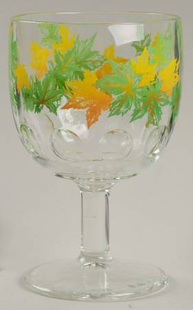 Maple Leaf Glassware Goblet