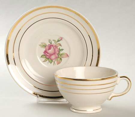 Mt Vernon Footed Cup & Saucer Set