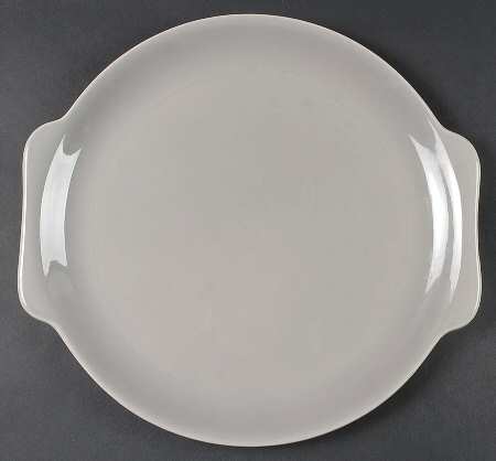 Ranch Style Birch Gray 12" Handled Chop Plate (Round Platter)