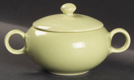 Ranch Style Lime Yellow Sugar Bowl & Lid