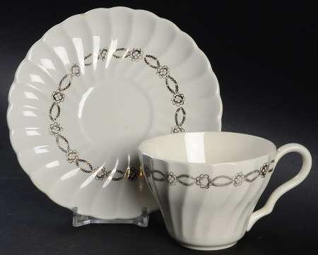 Royal Crown Flat Cup & Saucer Set
