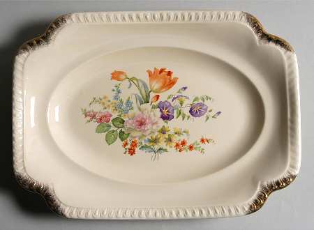 Rust Tulip 13" Oval Serving Platter