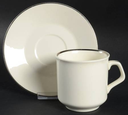 Silver Elegance (American) Flat Cup & Saucer Set