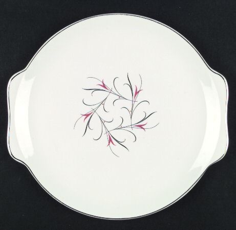 Simplicity Pink Handled Cake Plate