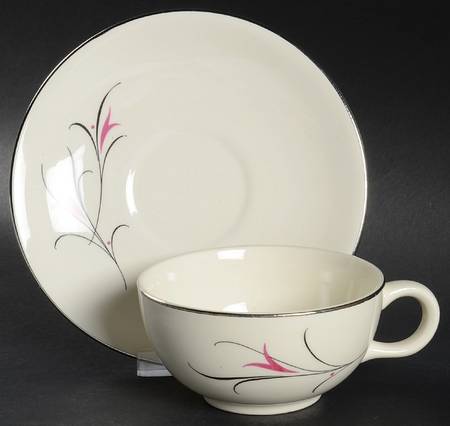 Simplicity Pink Flat Cup & Saucer Set
