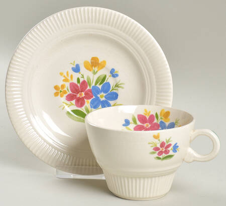 Sun Valley (China) Victory Shape Flat Cup & Saucer Set