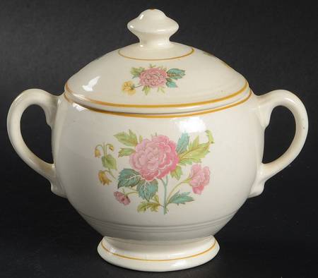 Victorian Rose Sugar Bowl & Lid