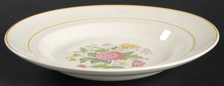 Victorian Rose Rim Soup Bowl