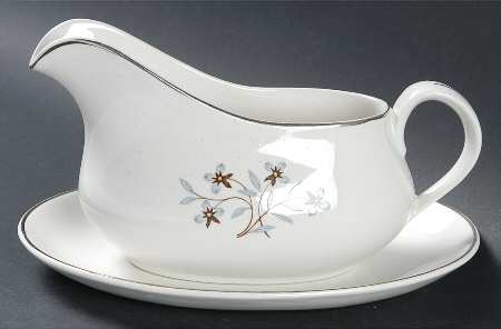Whimsey (White Background) Gravy Boat & Underplate