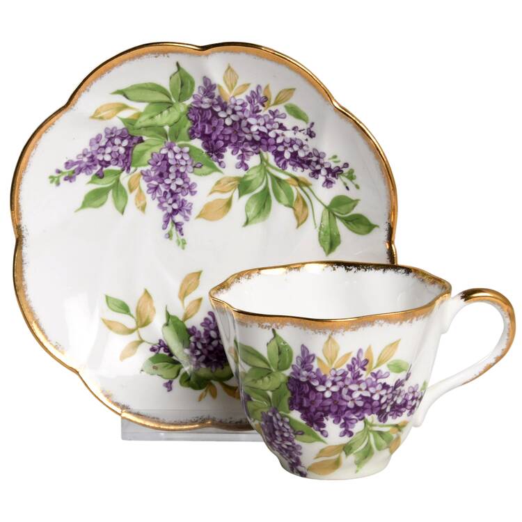 Lilac Flat Cup & Saucer Set
