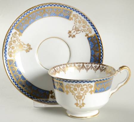 Panel (No Red Dots) Footed Cup & Saucer Set