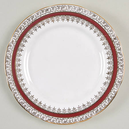 Sarum Maroon Bread & Butter Plate