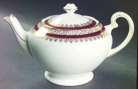 Sarum Maroon Teapot & Lid