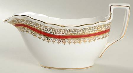 Sarum Maroon Gravy Boat