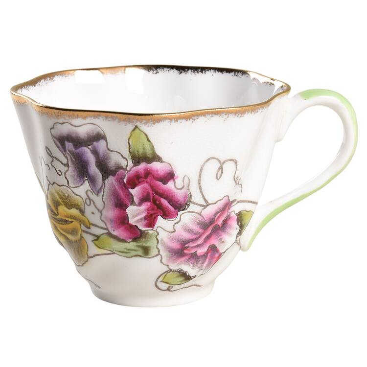Sweet Pea (Multicolor Flowers) Flat Cup