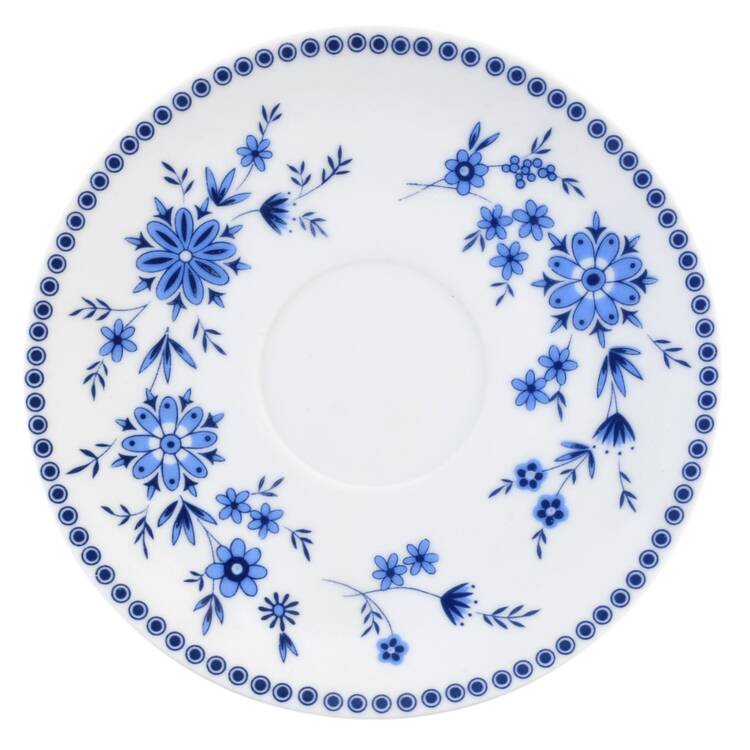 Bavarian Blue Saucer for Flat Cup