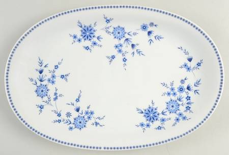 Bavarian Blue 13" Oval Serving Platter