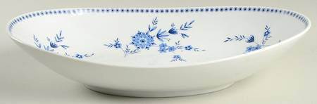 Bavarian Blue 10" Oval Vegetable Bowl