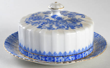 China Blau Round Covered Butter