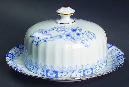 China Blau Round Covered Butter