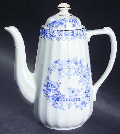 China Blau Mini Coffee Pot & Lid
