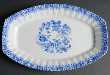 China Blau 11" Oval Serving Platter