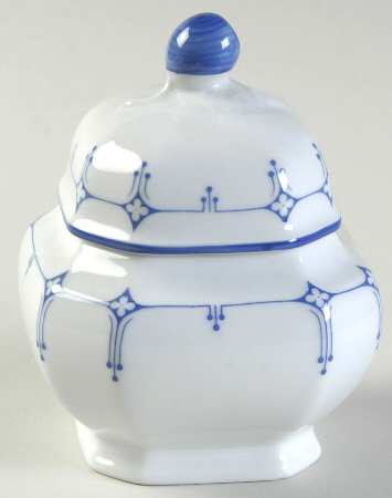 Dimity Blue Mini Sugar Bowl & Lid