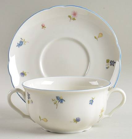 Elizabeth Flat Cream Soup Bowl & Saucer Set